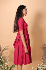 Maisel Dress (Maroon)