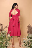 Maisel Dress (Maroon)